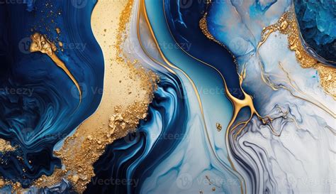 Gold and navy blue marble abstract background, watercolor paint texture 22136898 Stock Photo at ...