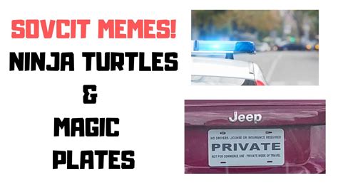 Sovereign Citizen Memes: Ninja Turtles and License Plates!