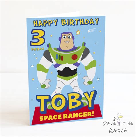 TOY STORY Personalised Birthday Card Buzz Lightyear | Etsy