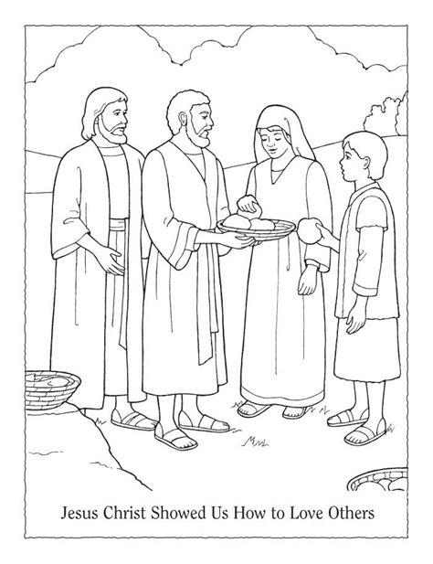 Jesus Feeds 5000 Coloring Page - Coloring Home