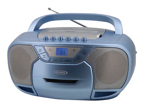 JENSEN CD-590-BL 1-Watt Portable Stereo CD and Cassette Player/Recorder with AM/FM Radio and ...