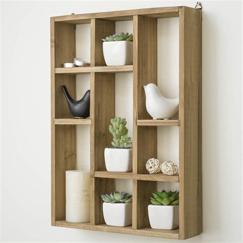 MyGift 15-Inch Wall-Mounted (Vertical or Horizontal) 9-Slot Rustic Wood ...