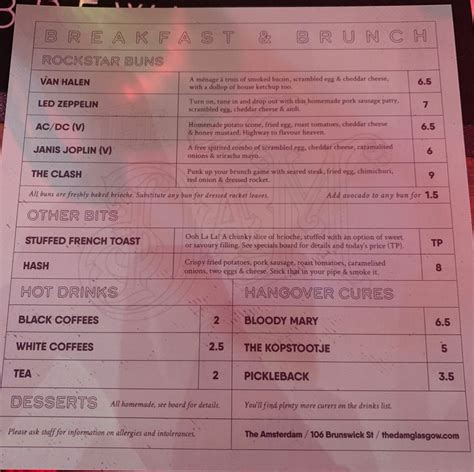 Brunch menu arrives at The Amsterdam Bar - Glasgowist