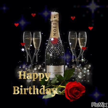 Champagne Happy Birthday Gif Quote Pictures, Photos, and Images for ...