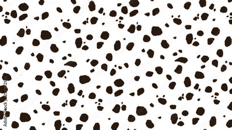 A Black and White Background of Dalmatian Spots Stock Illustration | Adobe Stock