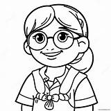 Adventurous Brownie Girl Scout Coloring Page 56484 44688 sketch template