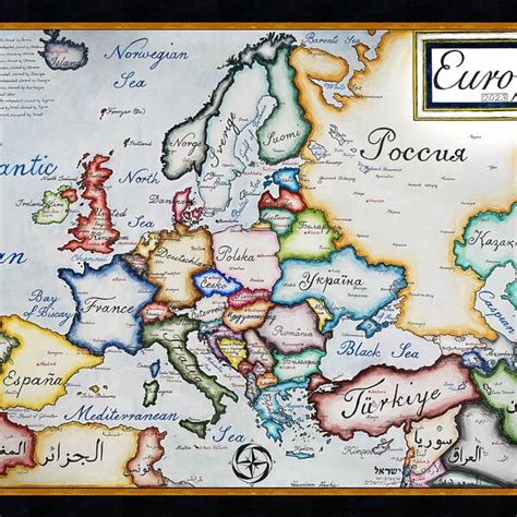 Map of Europe 2023 - Etsy