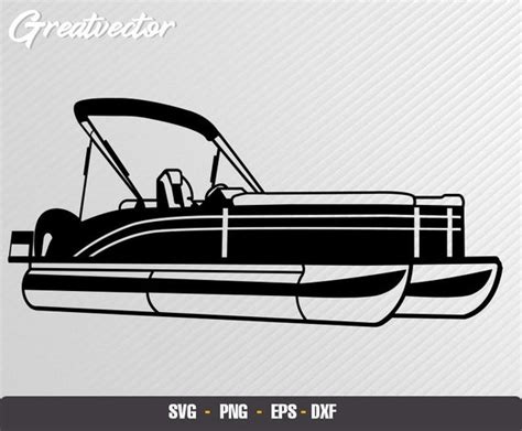 Pontoon Boat EPS SVG PNG vector art - Etsy México