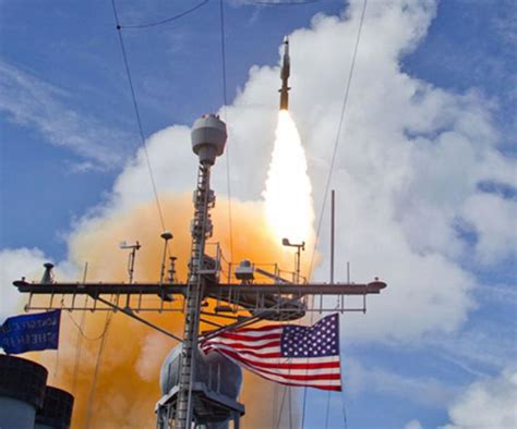 Photo © Missile Defense Agency: An SM-3® Block IB interceptor launches ...