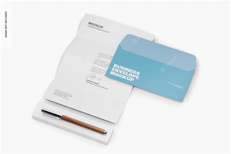 Premium PSD | Business envelope mockup, perspective