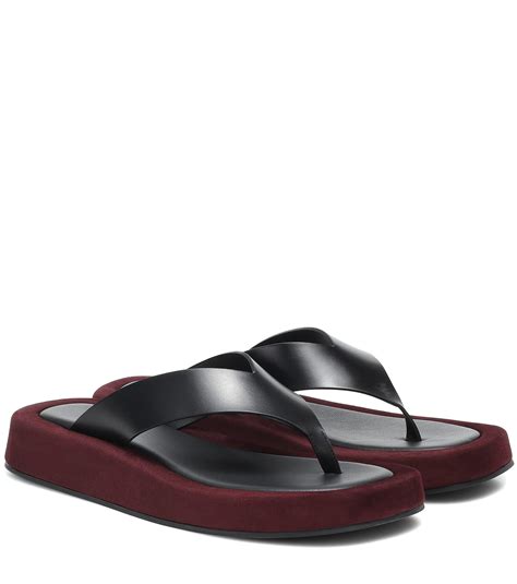 The Row Ginza Sandals in Black - Burgundy (Black) - Lyst