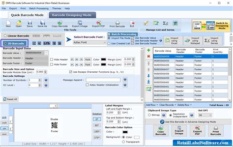 Warehouse Industry Barcode Label Maker Software - RetailLabelSoftware