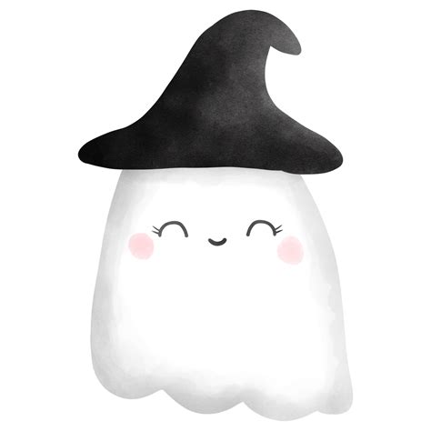 Watercolor cute halloween ghost isolate items design 28693381 PNG