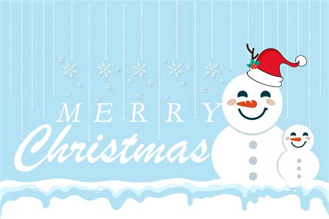 Merry Christmas Snowman Background Graphic by isalnesia · Creative Fabrica