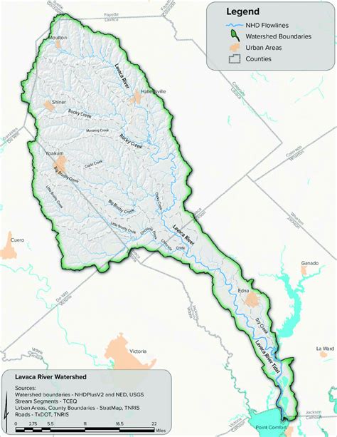 Water bodies of the Lavaca River watershed. | Download Scientific Diagram