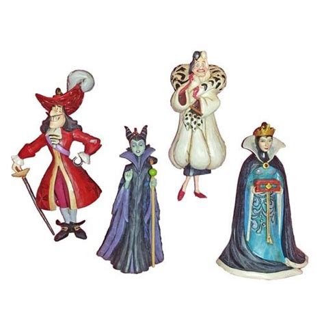 Your WDW Store - Disney Ornament Set - Jim Shore Disney Villains Holiday Ornament Set | Disney ...