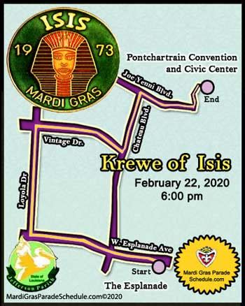 2024 Krewe of Isis - Metairie, LA Mardi Gras Parade Schedule 2024