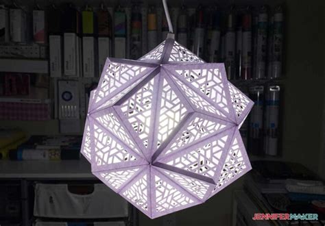 DIY Hanging Lamp Made from Cardstock! - Jennifer Maker