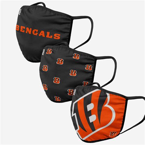 Cincinnati Bengals 3 Pack Face Cover FOCO