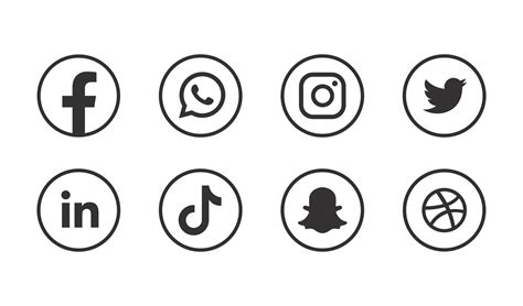 Social media Icons bundle Facebook Instagram Snapchat LinkedIn and other logo buttons 2661795 ...