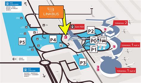 Lyon Airport Map