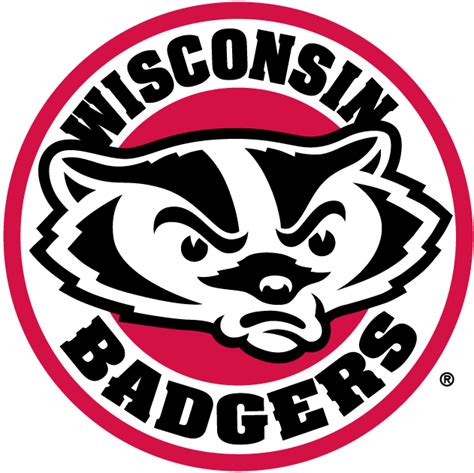 Wisconsin Badgers Alternate Logo (2002) - Badger head in a circle College Hockey, College Logo ...