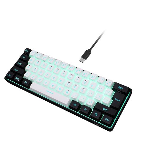 Buy Snpurdiri 60% Wired Gaming Keyboard, RGB Backlit,Ultra-Compact Mini Keyboard with Detachable ...