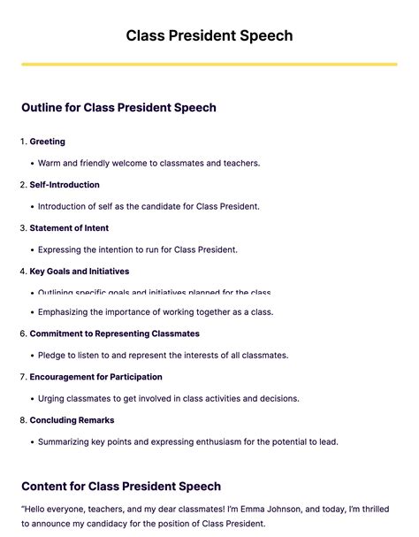 School President Speech - 14+ Examples, Format, How to Write, PDF