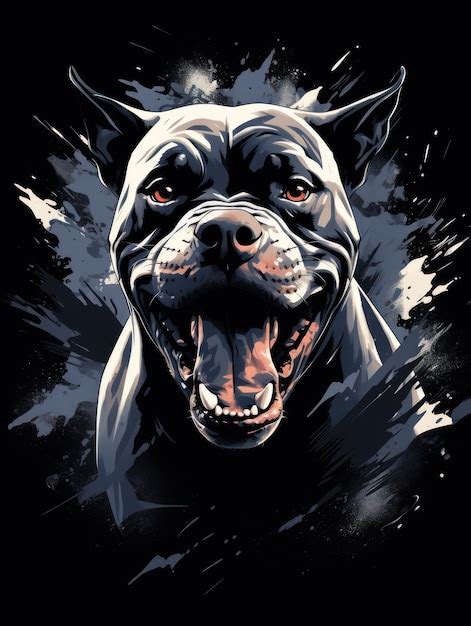 Premium AI Image | An angry dog face Print for Tshirts