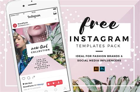 19 Free Instagram Square Templates For Social Media Influencers