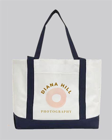 Customized Grocery Shopping Tote Bag With Large Outside Pocket - Perso