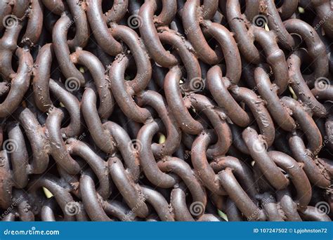 Welded Rusty Chain Making Sculpture. Stock Photo - Image of links ...