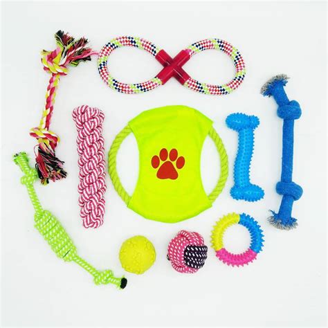 Dog toys Set 10 pack, Gift set for Dog, Training Toys, Dog Chewing Toys ...