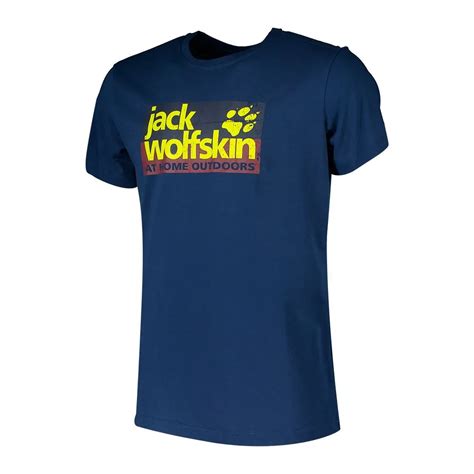 Jack wolfskin Logo T Blue buy and offers on Trekkinn