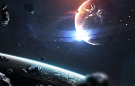 Wallpaper Stars, Planet, Space, Planet, Planets, Art, Stars, Space, Art, Satellite, Planet ...