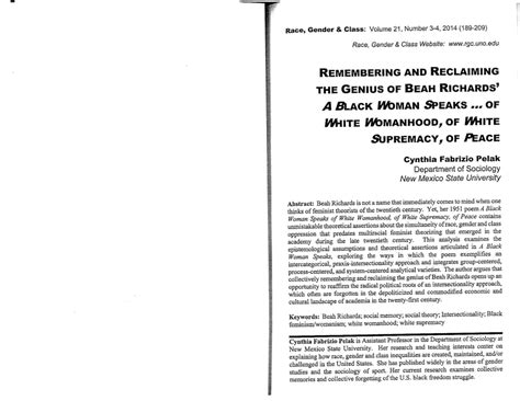 (PDF) Remembering and Reclaiming the Genius of Beah Richards’ "A Black ...