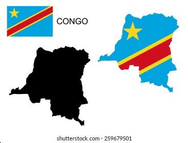 Congo Map Flag Vector Congo Map Stock Vector (Royalty Free) 259679501 ...