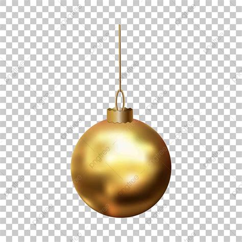 Gold Ball Vector Hd PNG Images, Gold Christmas Ball Icon, Icon, Decor ...