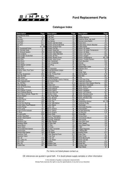 Ford Replacement Parts - Simply-Parts