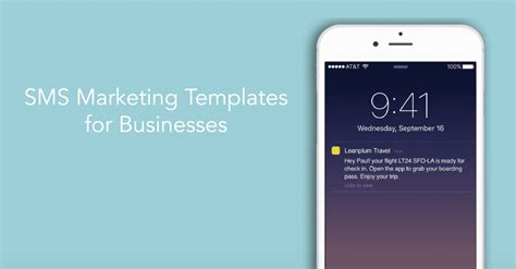 SMS Message Templates | Marketing SMS TechFlog