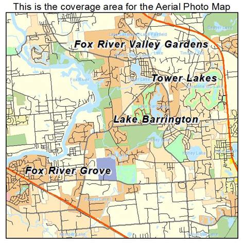 Aerial Photography Map of Lake Barrington, IL Illinois