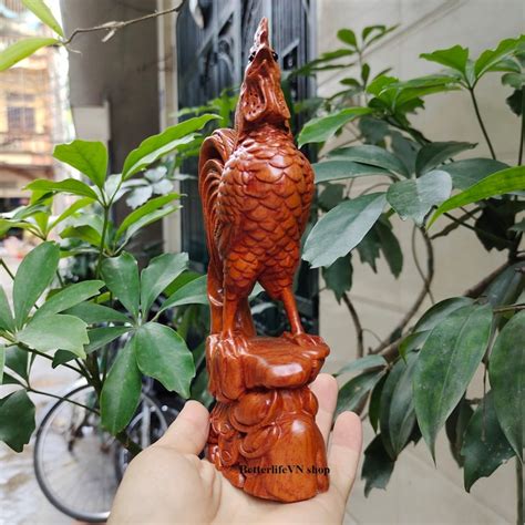 Feng Shui Rooster 7.8 Inches Size Wooden Rooster Carved - Etsy