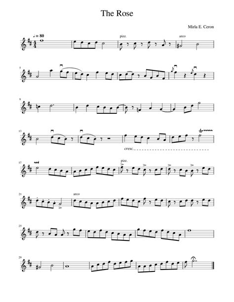 The Rose Sheet music for Violin (Solo) | Musescore.com