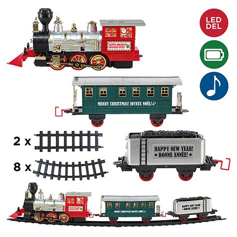 Musical Christmas train set, 13 pcs | Rossy