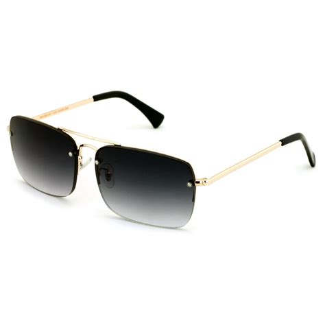 Men Large Outdoor Sunglasses Metal Rimless Aviator Reading Glasses ...