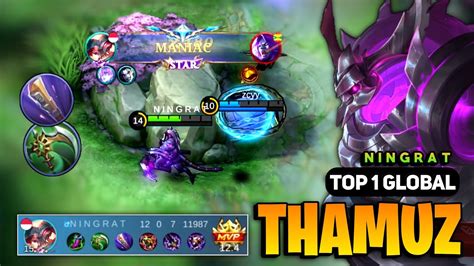 MANIAC! Thamuz Best Build 2023 [ Thamuz Top 1 Global Gameplay ] By N I N G R A T - Mobile ...