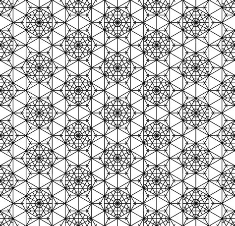 Seamless Traditional Japanese Ornament Kumiko In Black Wallpaper Geometric Line Vector ...