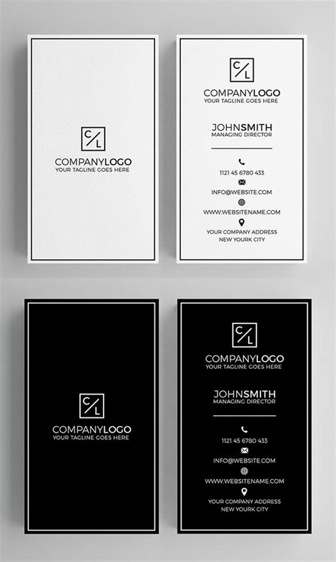 25 Minimal Clean Business Cards (PSD) Templates | Design | Graphic ...