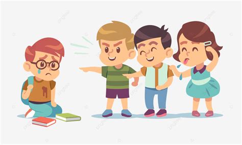 Bully Kids Vector Design Images, Kids Bullying Humiliation Mocking ...