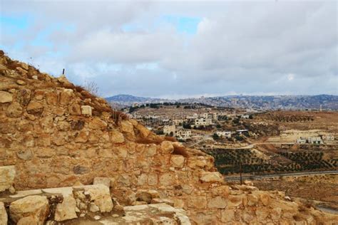 Herodium Herodion, Fortress of Herod the Great, View of Palestinian ...